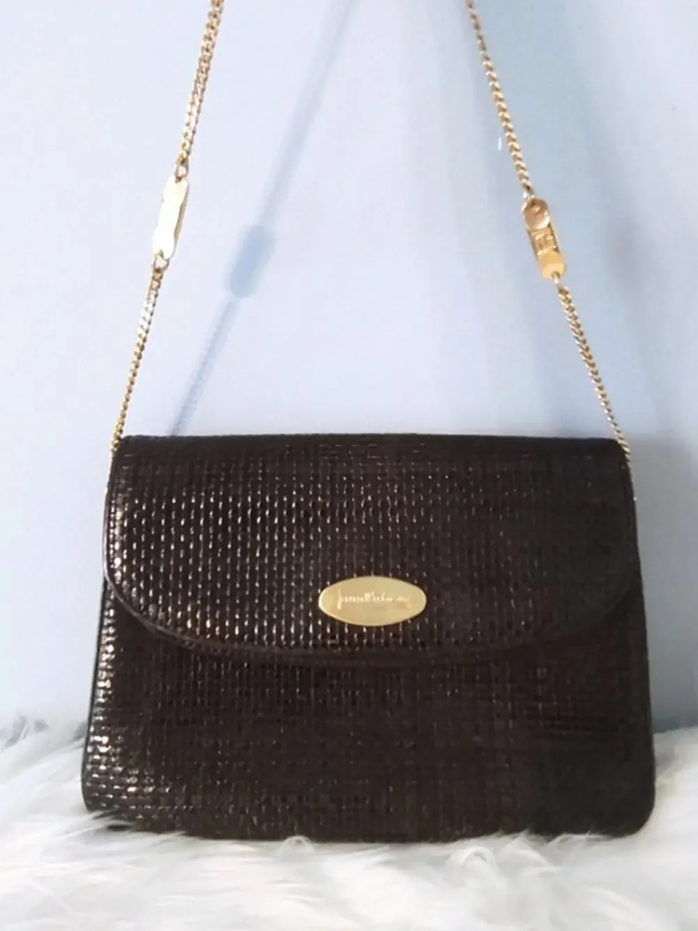 Balmain vintage 70s 80s woven leather chain strap EUC